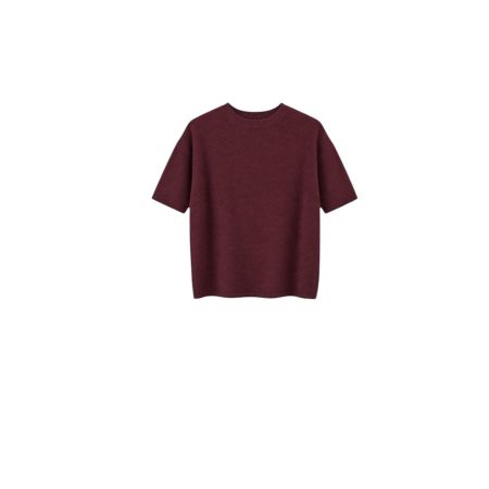 Basic zacht gebreid burgundy truitje