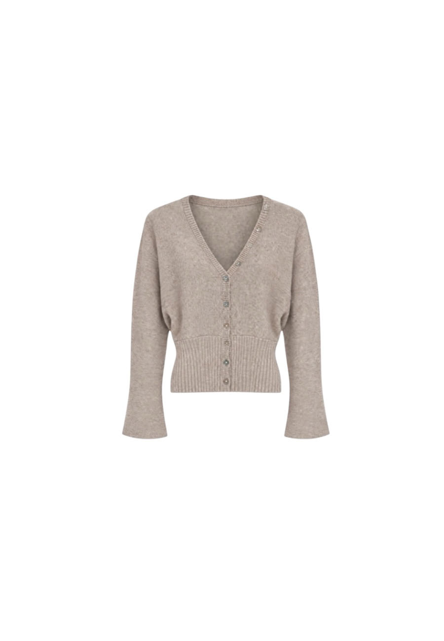 Beige mêlee vestje