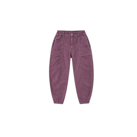 Burgundy barrel broek