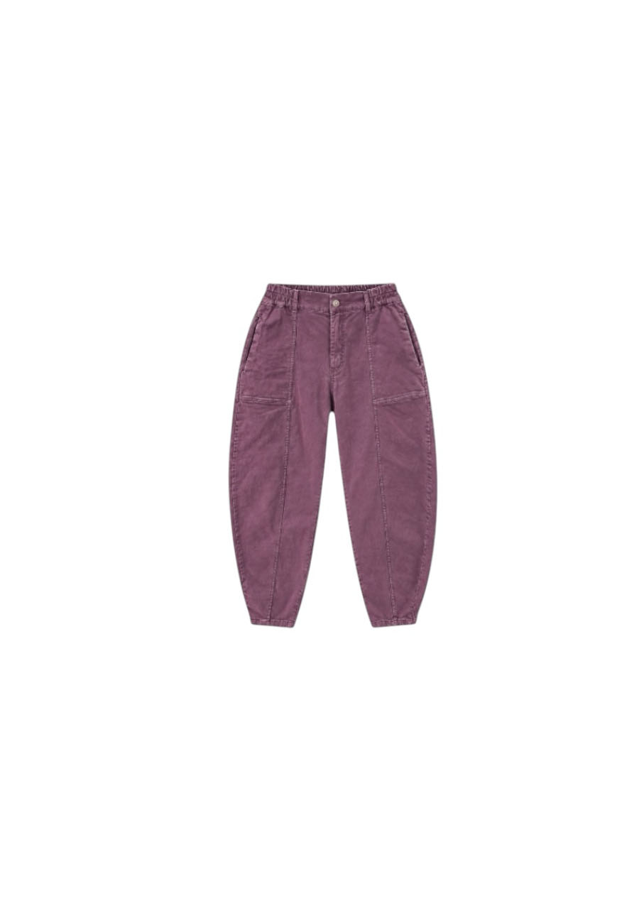 Burgundy barrel broek