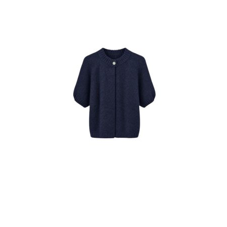 Donkerblauw vestje korte mouwen