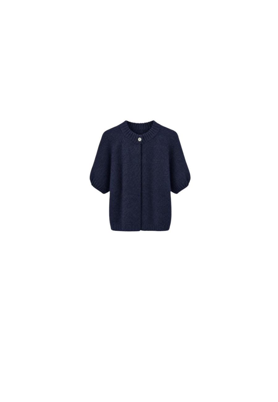 Donkerblauw vestje korte mouwen