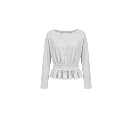 Grijs mêlee tricot top