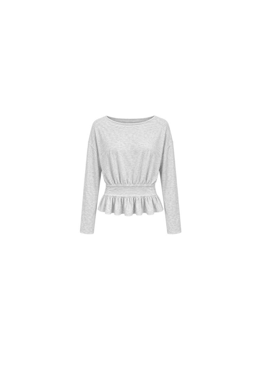 Grijs mêlee tricot top