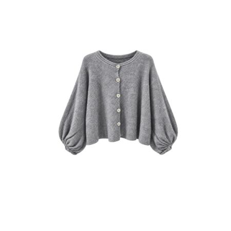 Grijs vest met ballonmouwen