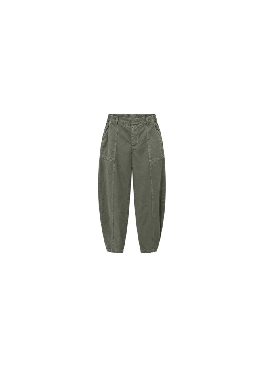 Groene barrel broek