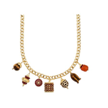 Goudkleurige statement bedel verstelbare ketting