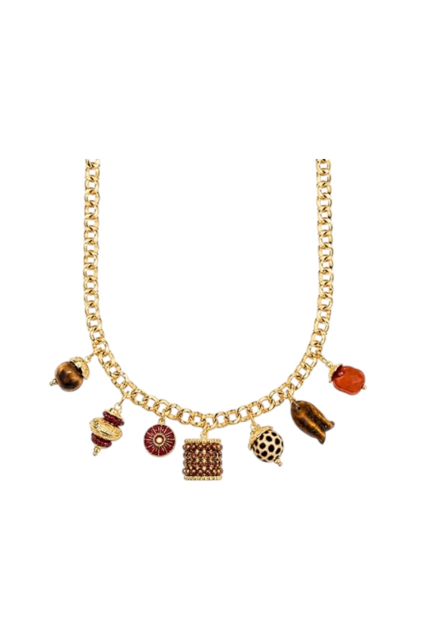 Goudkleurige statement bedel verstelbare ketting