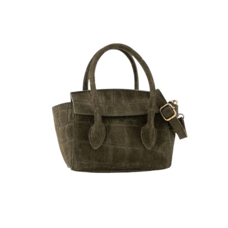 Patrol groene croco leren handtas