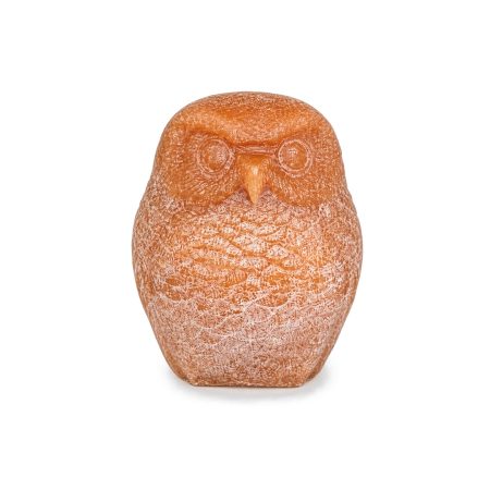 Kaars in de vorm van een uil, goud/bruin