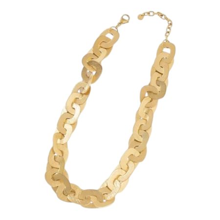 Korte schakel ketting goudkleur