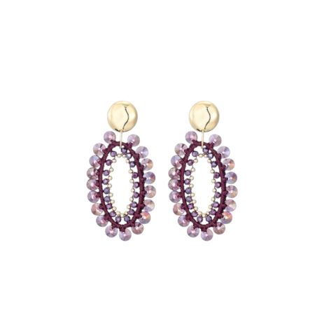 Statement oorbellen roze