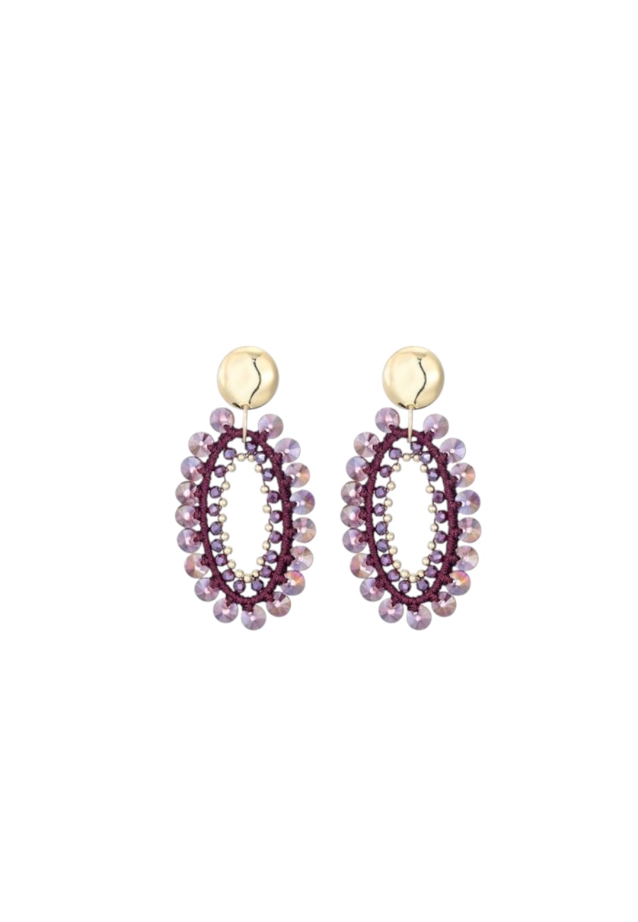Statement oorbellen roze