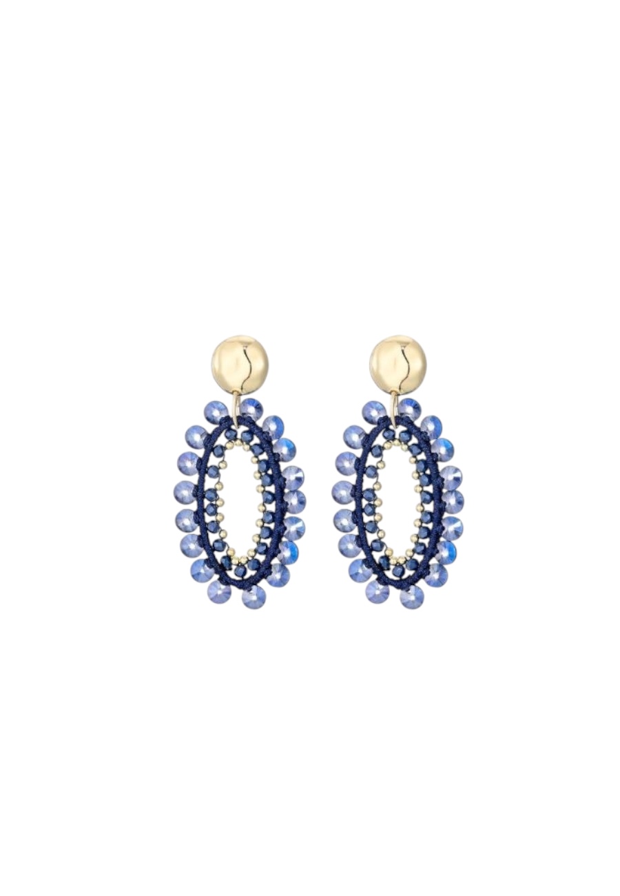 Statement oorbellen blauw