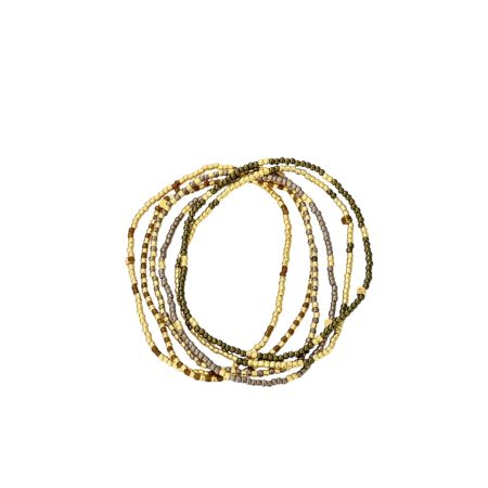 Goudkleurig elastisch armbandje, bruin