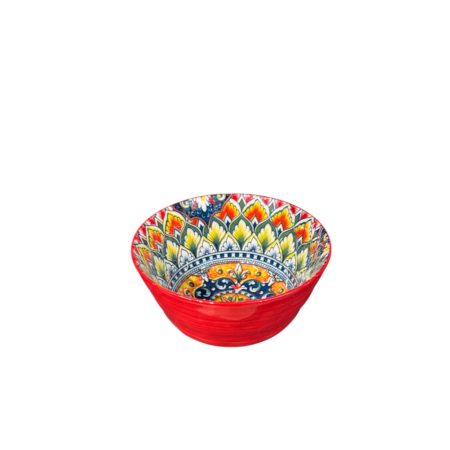 Keramisch schaaltje met kleurrijk patroon