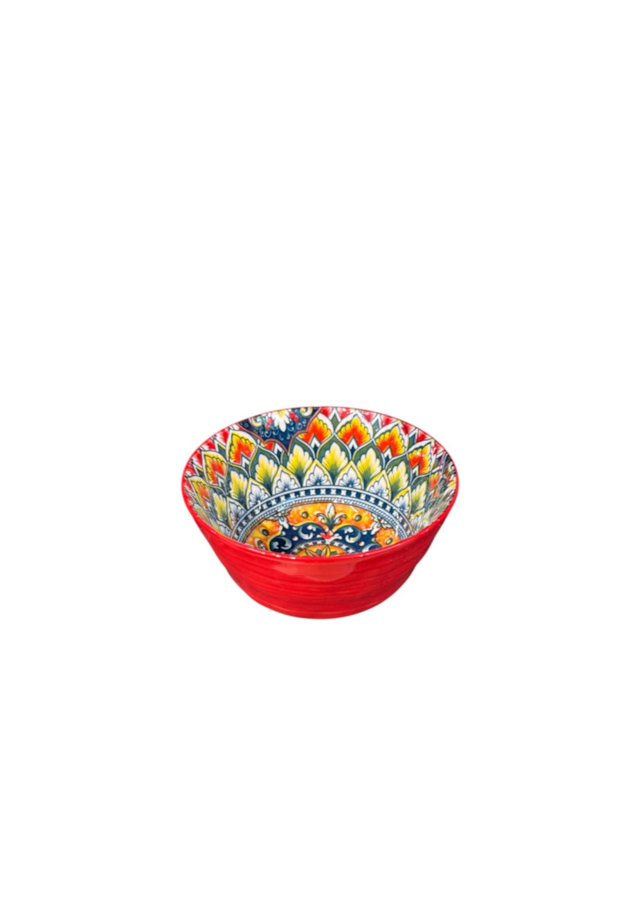 Keramisch schaaltje met kleurrijk patroon