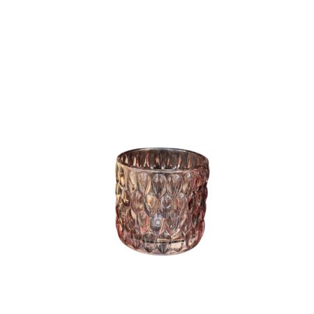 Sfeerlichtje van glas butter brown