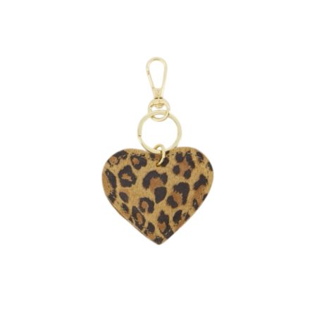 Leren sleutelhanger leopard
