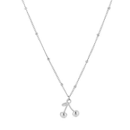 Zilverkleurige ketting met besjes