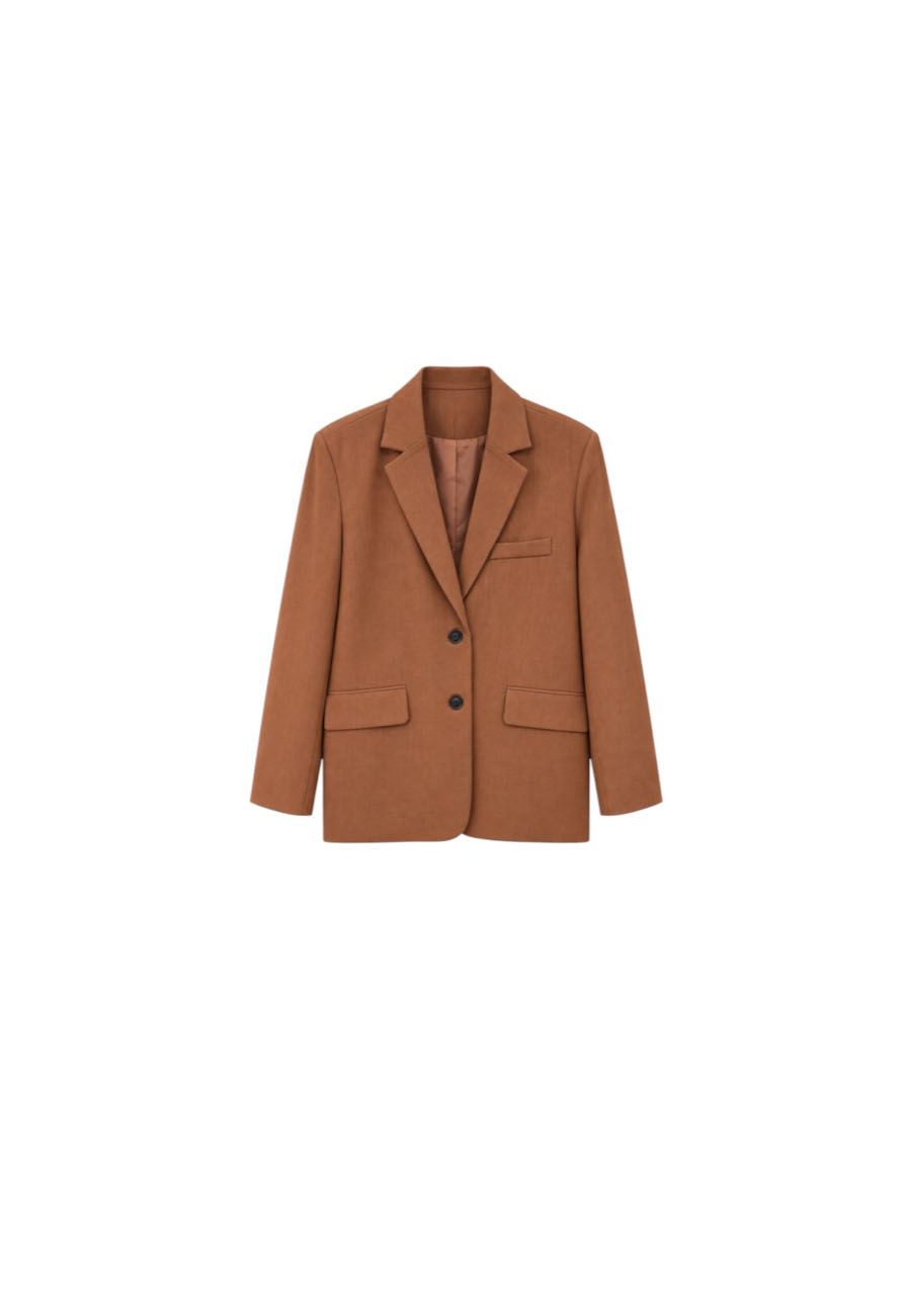 Roestbruine blazer