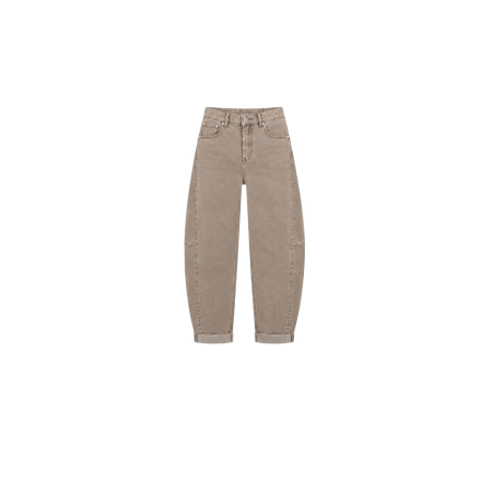 Camel full stretch barrel jeans
