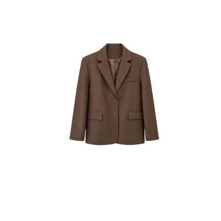 Donkerbruine oversized blazer