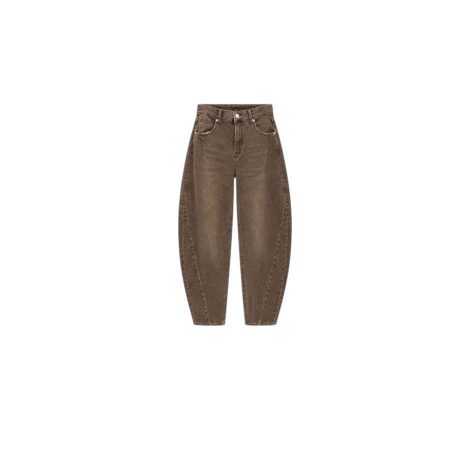Bruine vintage wassing balloon jeans