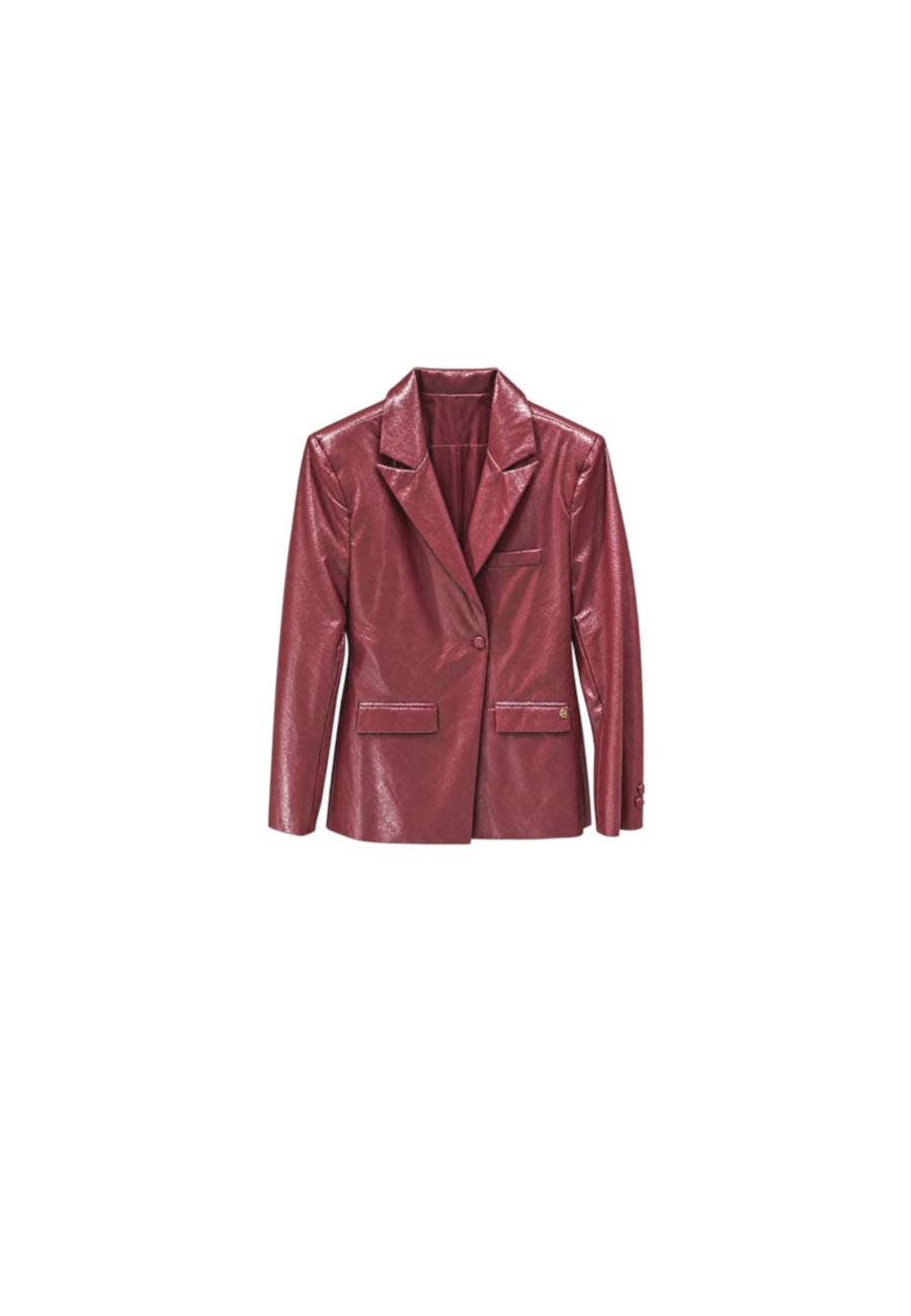 Burgundy lak blazer