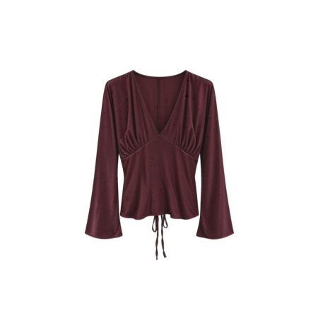 Burgundy viscose top
