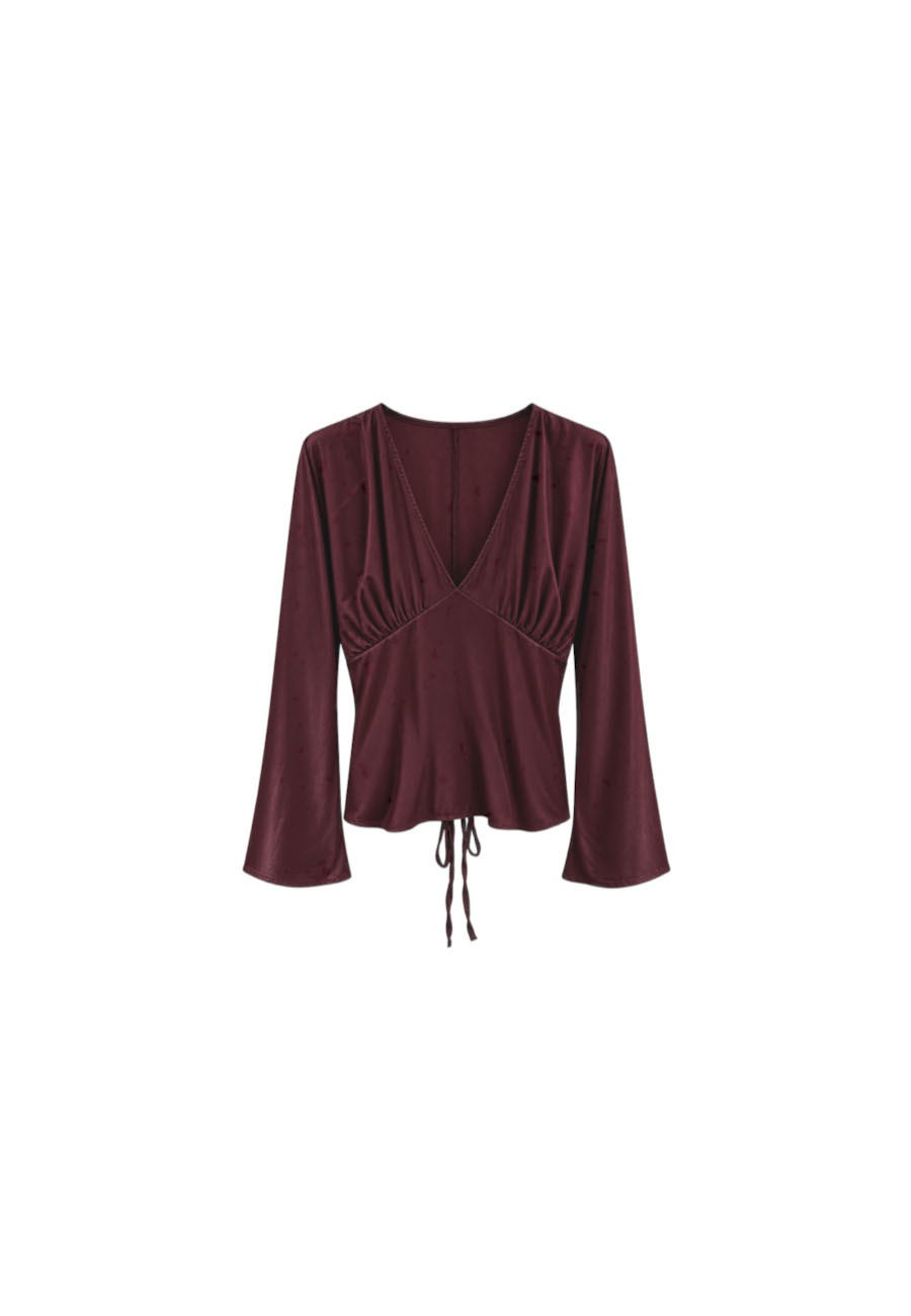 Burgundy viscose top