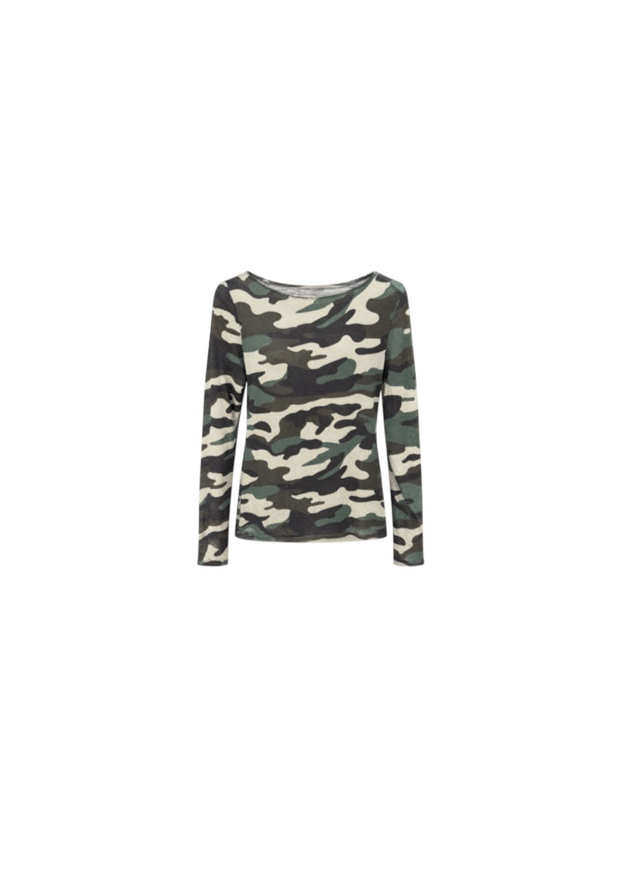 Cashmere shirt camouflageprint