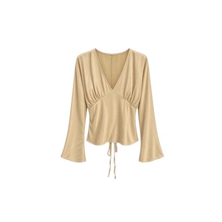 Goud/beige viscose top