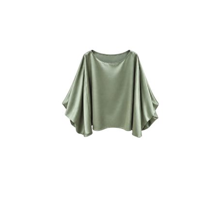 Groene satijnen top
