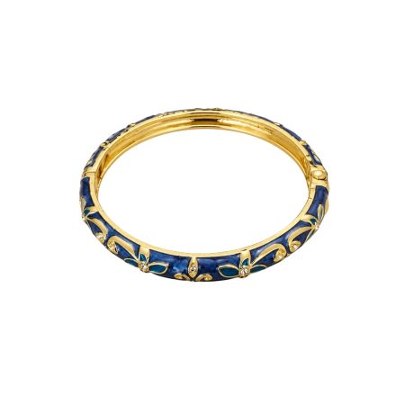 Geรซmailleerde armband, blauw
