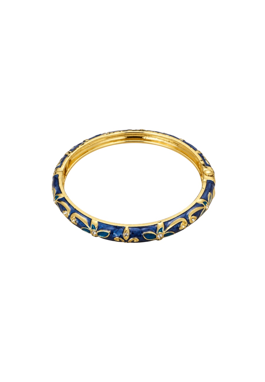 Geëmailleerde armband, cognac