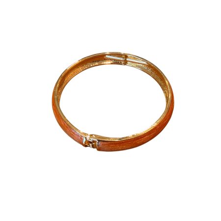 Geëmailleerde armband, cognac
