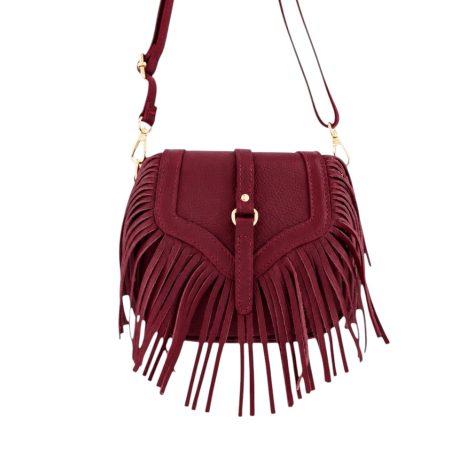 Bordeaux rode leren handtas