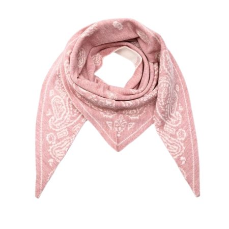 Driehoek wollige shawl, roze