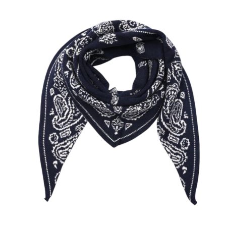 Driehoek wollige shawl, blauw