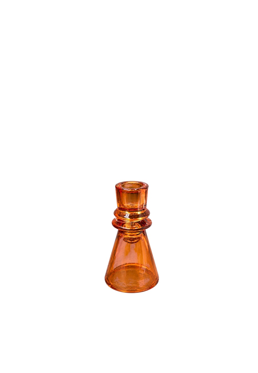 Glazen bruine kandelaar