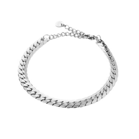 Zilverkleurig verstelbaar armbandje