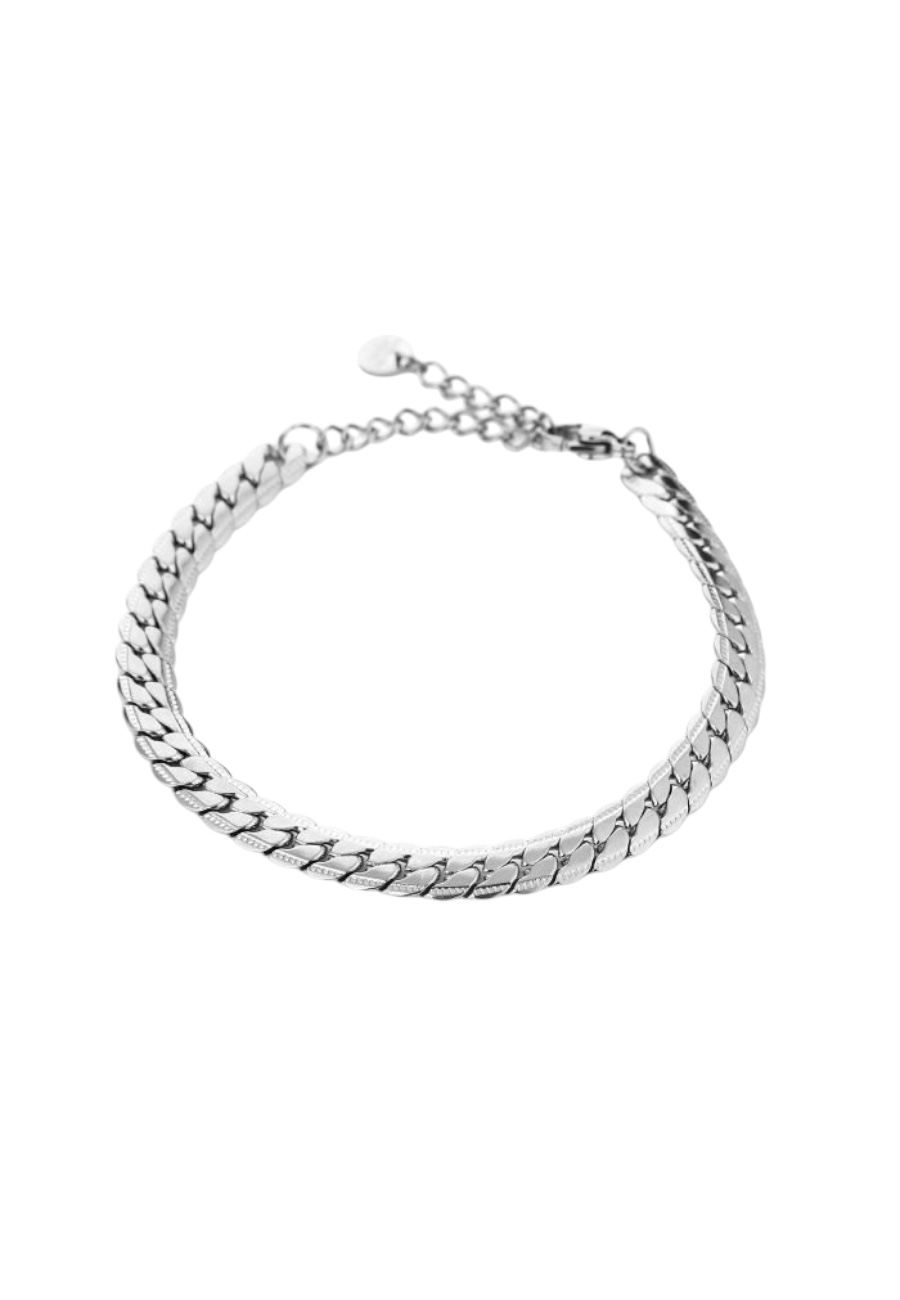 Zilverkleurig verstelbaar armbandje