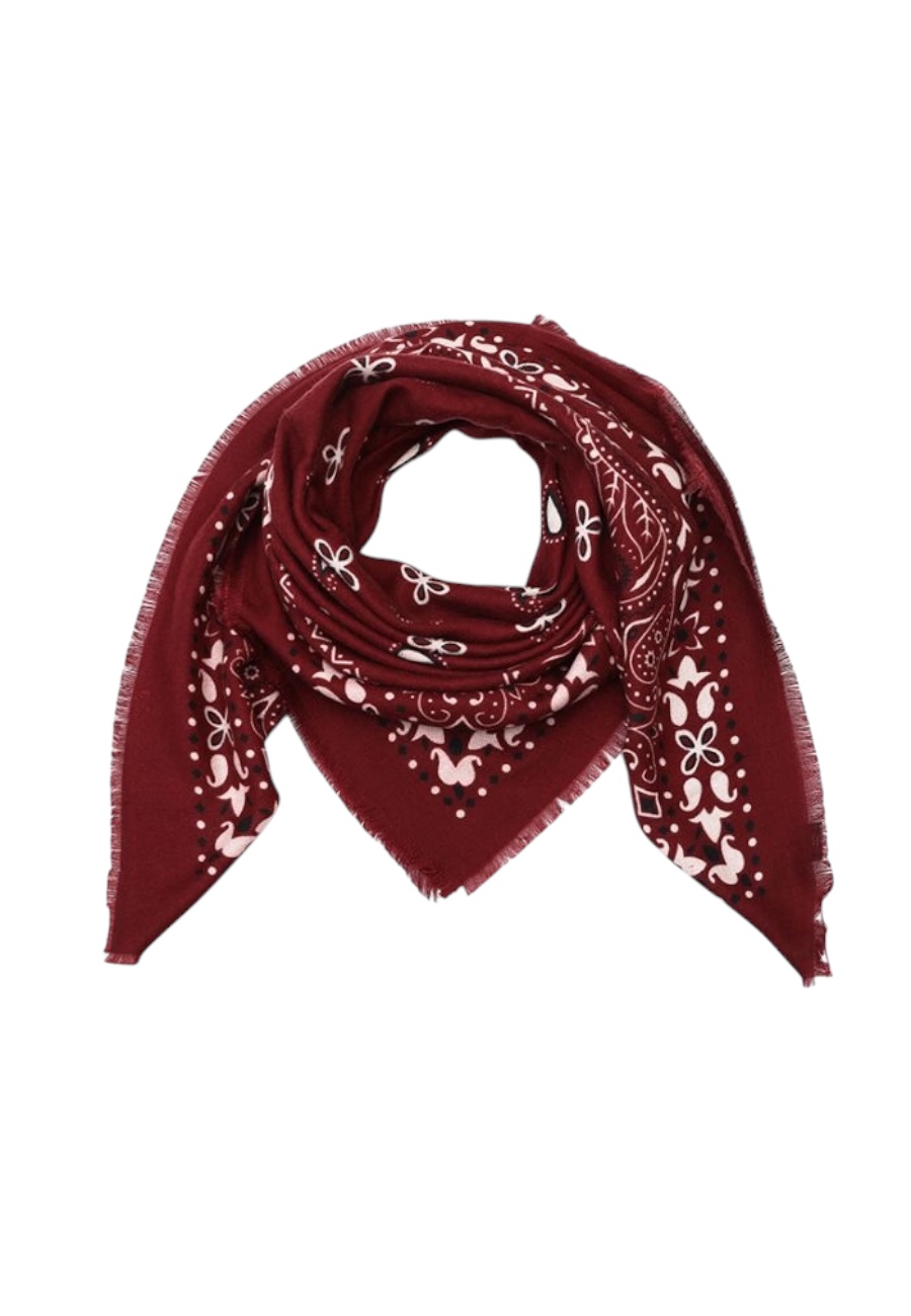 Vierkante wollige shawl