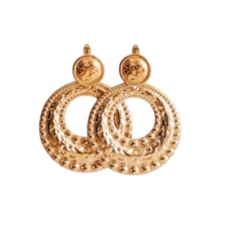 Luxe goudkleurige statement oorbellen