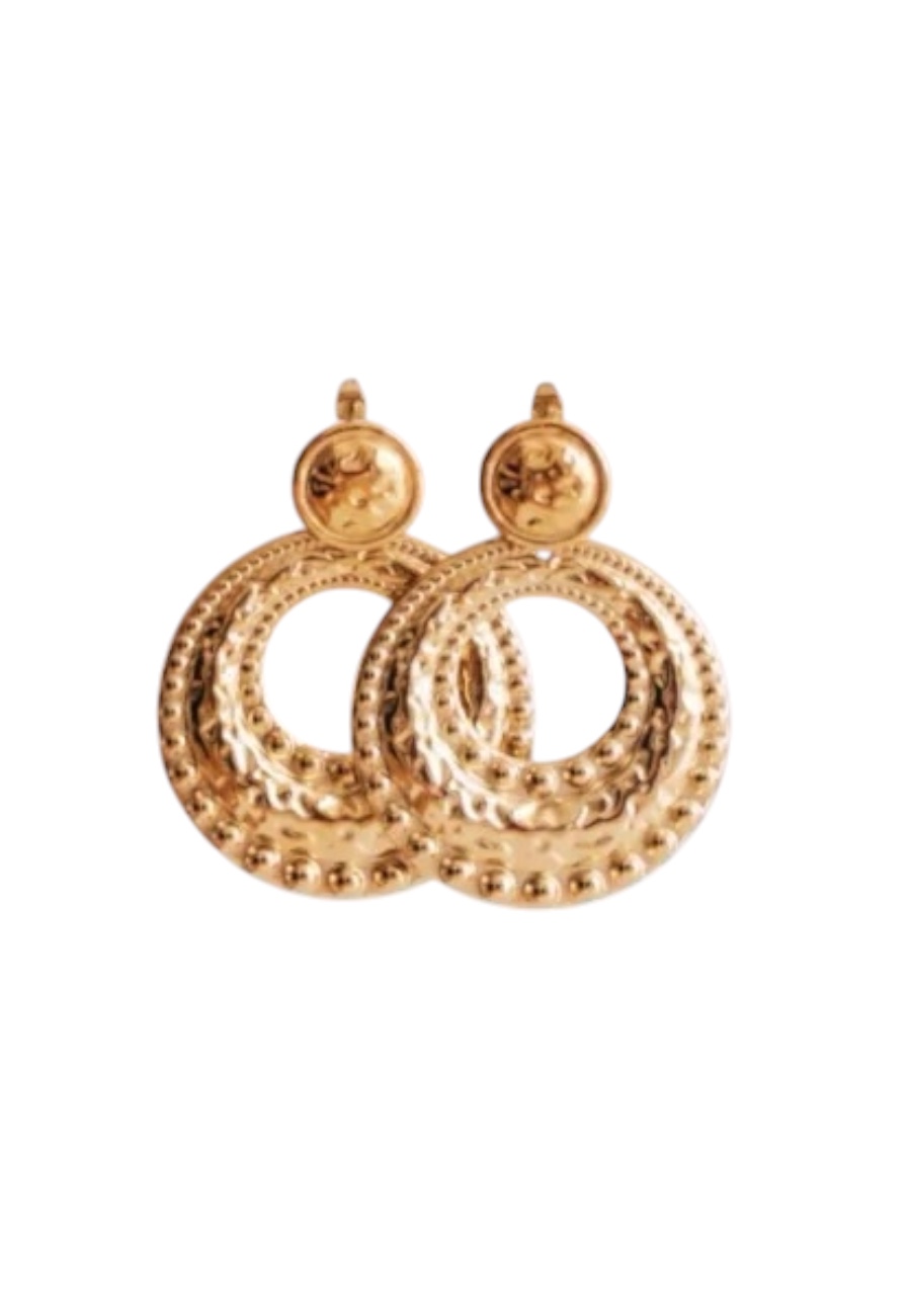 Luxe goudkleurige statement oorbellen
