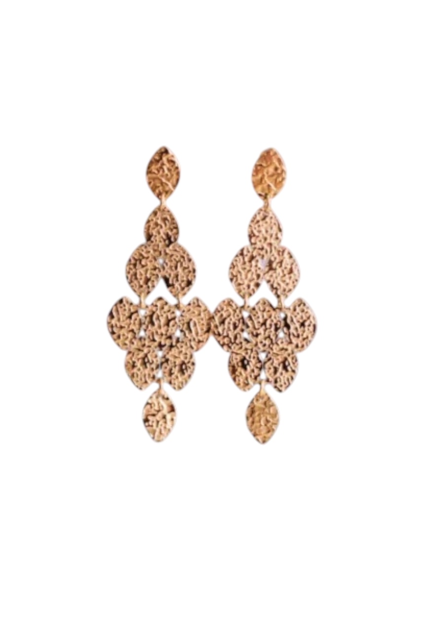 Luxe goudkleurige statement oorbellen