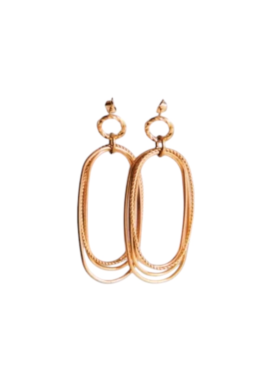 Luxe goudkleurige statement oorbellen