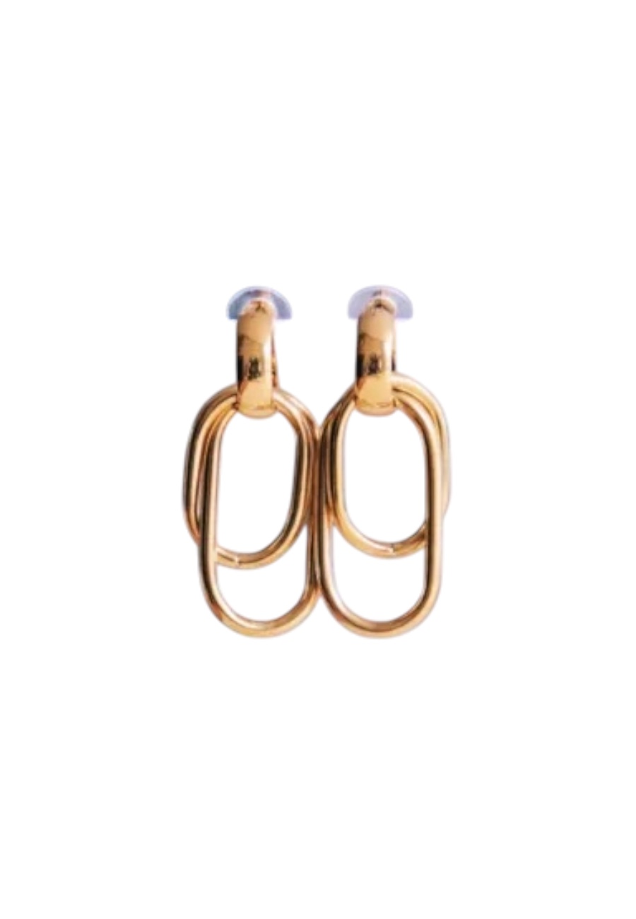Luxe goudkleurige statement oorbellen