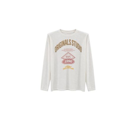 Wit oversized shirt met opdruk